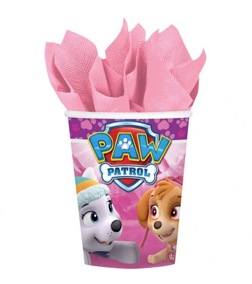 Pappbecher "Paw Patrol Pink" - 8 Stück