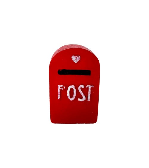 Mini Briefkasten mit aufgemaltem Briefschlitz - 2,3 x 3,8 x 1 cm