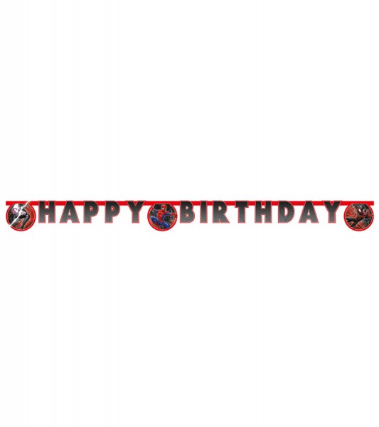 Happy Birthday Girlande "Spiderman World of Webs" - 2 m