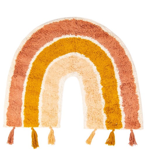 Kleiner Teppich aus Baumwolle "Regenbogen" - 50 x 60 cm