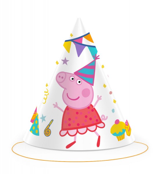 Partyhüte "Peppa Pig" - 6 Stück