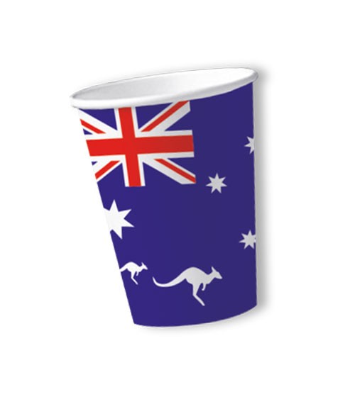 Pappbecher "Australien" - 10 Stück