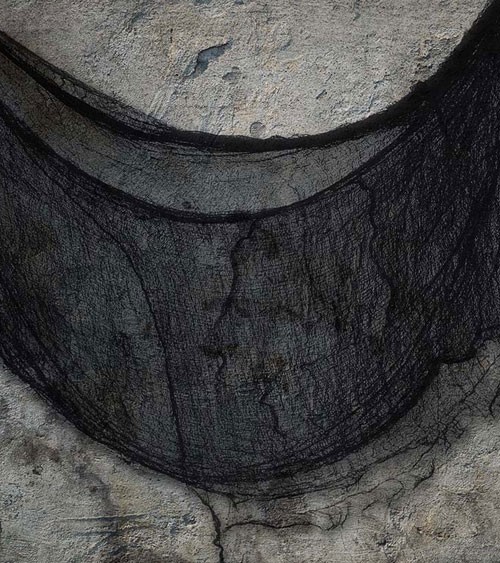 Netztuch - schwarz - ca. 76 x 228 cm