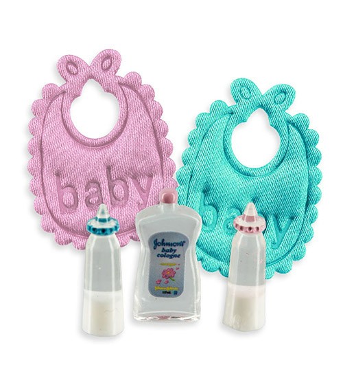 Mini Baby-Set - Lätzchen, Fläschen, Shampoo - 5-teilig