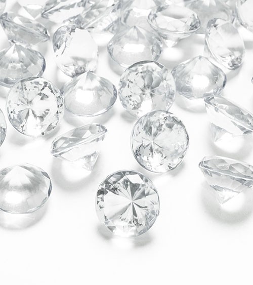 Streudeko "Diamant" - klar - 2 cm - 10 Stück