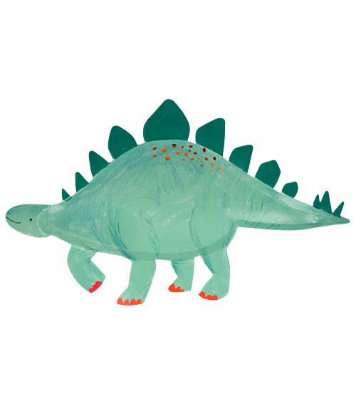 Shape-Pappteller "Stegosaurus" - 4 Stück