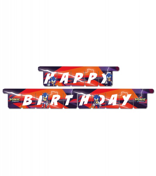 DIY Happy Birthday Girlande "Sonic Prime" - 3 m