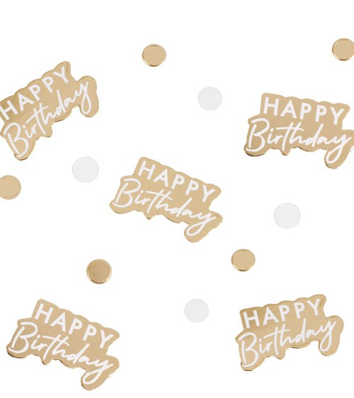 Konfetti "Mix it up" - Happy Birthday - metallic gold - 13 g