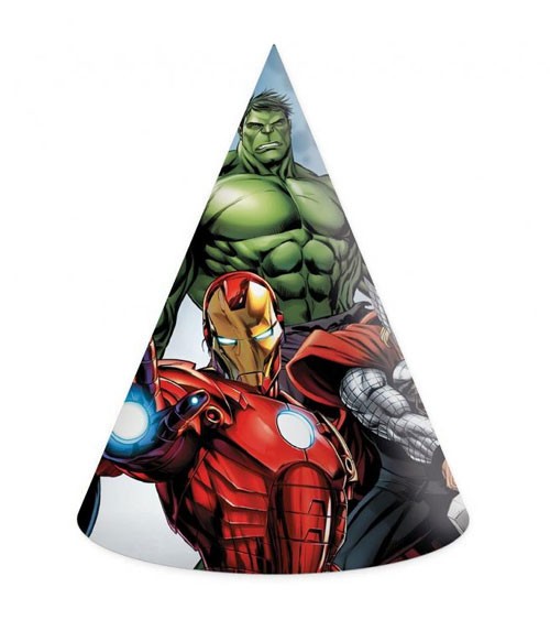 Partyhüte "Avengers - Infinity Steine" - 6 Stück