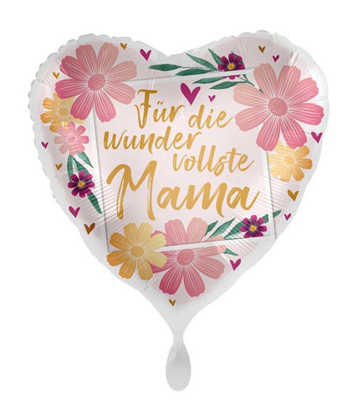 Herz-Folienballon "Für die wundervollste Mama"