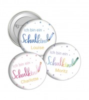 Dein Button "Ich bin ein Schulkind - Buntstift" - Wunschname