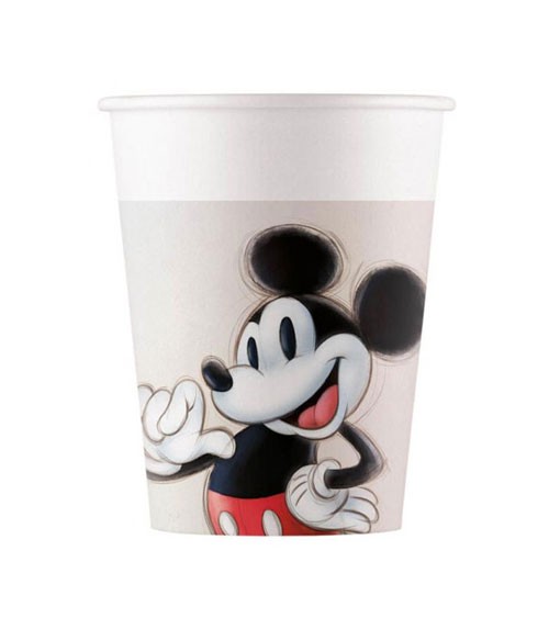Pappbecher "100 Jahre Disney - Mickey & Minnie" - 8 Stück