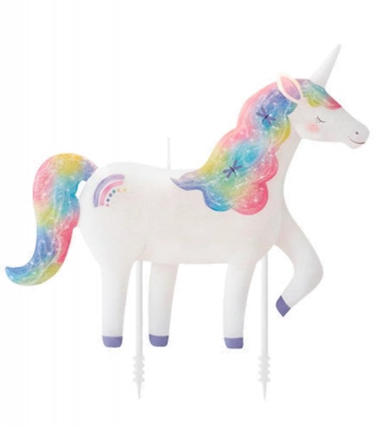 Kuchenkerze "Flower Unicorn" - 9,5 x 10 cm