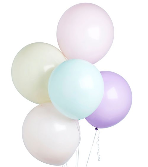 Luftballon-Set - pastell - 46 cm - 5-teilig
