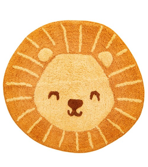 Kleiner Teppich aus Baumwolle "Löwe" - 59 x 56 cm