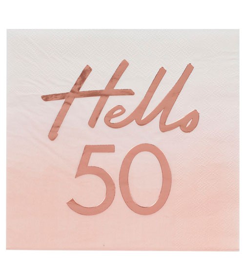 Servietten "Mix it up" - Hello 50 - ombre rosa, rosegold - 16 Stück
