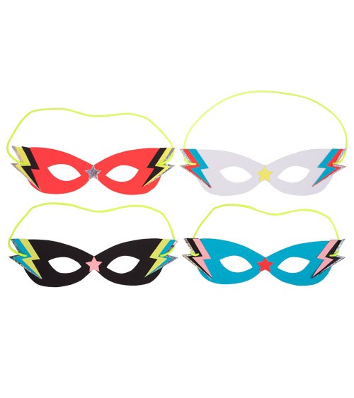 Superhero-Masken aus Papier - 8-teilig