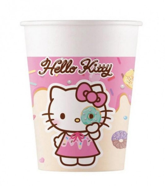Pappbecher "Kuromi und Hello Kitty" - 8 Stück