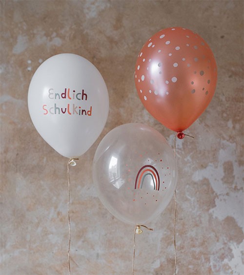 Schulkind Ballon-Set "Regenbogen" - 12-teilig