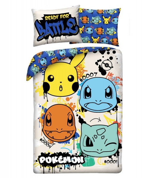 Bettwäsche "Pokémon" - Ready for Battle - 140 x 200 cm / 70 x 90 cm