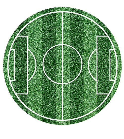 Essbarer Tortenaufleger "Fußballfeld" - rund - 20 cm