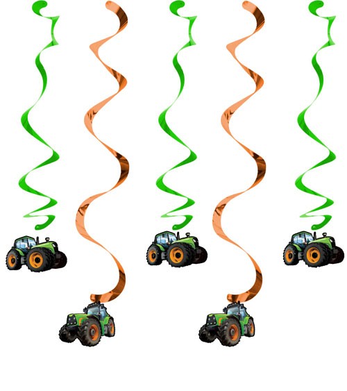 Spiralgirlanden "Traktor" - 5 Stück