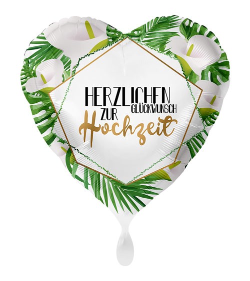 Herz-Folienballon "Glückwunsch zur Hochzeit"