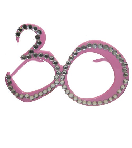 Party-Brille "30. Geburtstag" - pink