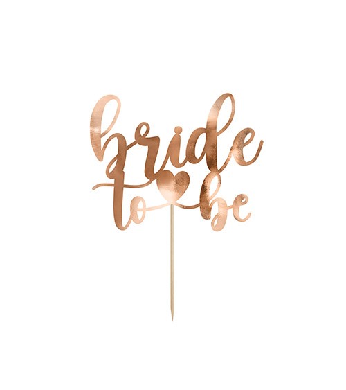 Cake Topper aus Papier "bride to be" - rosegold