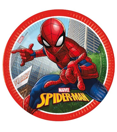 Pappteller "Spiderman Crime Fighter" - 8 Stück