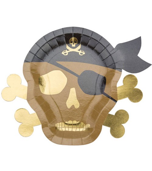 Piraten-Pappteller - 8 Stück