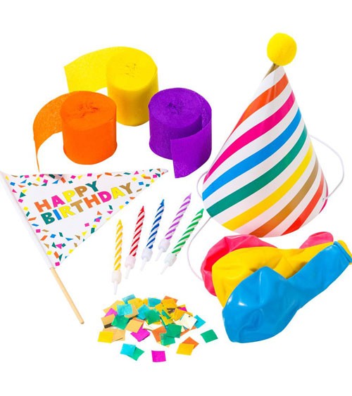 Büro-Geburtstags-Party-Set "Birthday Brights" - 14-teilig