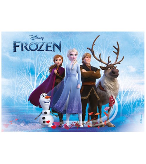 Eckiger Tortenaufleger "Frozen II" - 14,8 x 21 cm