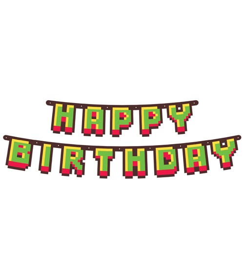 Happy Birthday-Girlande "Game on" - 1,6 m