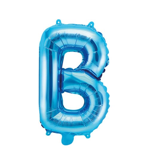 Folienballon Buchstabe "B" - blau - 35 cm