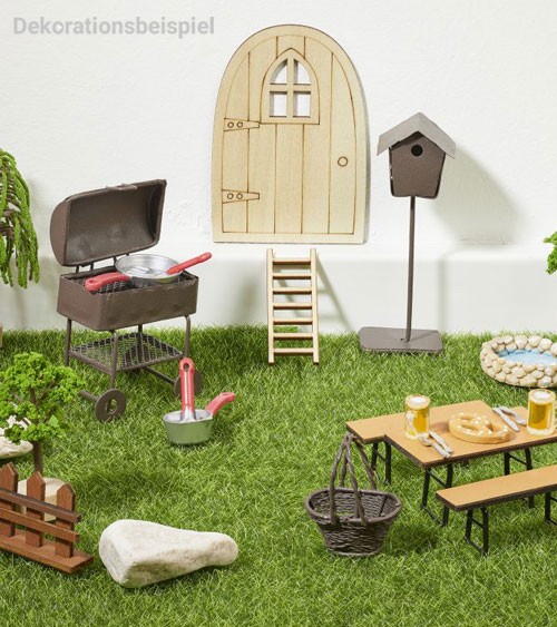 Set De Accesorios Miniatura Para Jardín De Hadas – Césped, Vallas, Silla, Farola, Árbol Y Más Para Decoración DIY