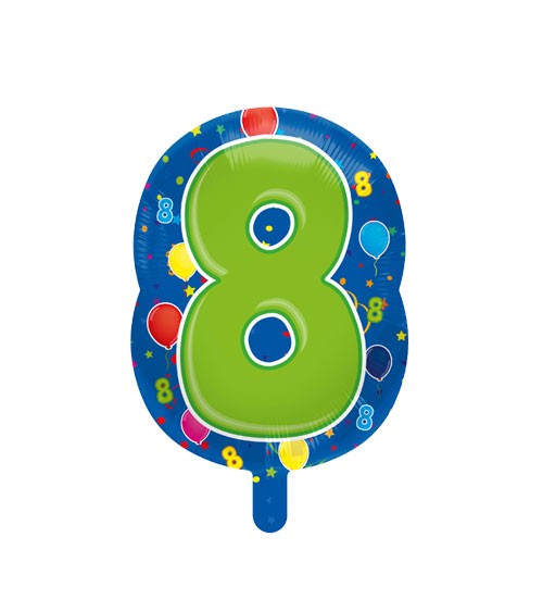 Zahlen-Folienballon "8" - 56 cm