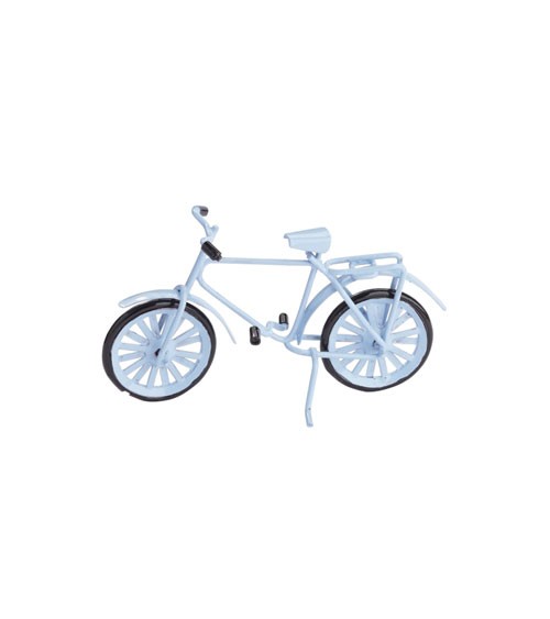 Kleines Fahrrad aus Metall - hellblau - 9 x 6 cm