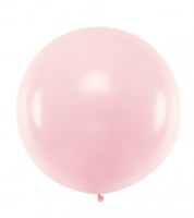 Großer Rundballon - pastell rosa - 60 cm