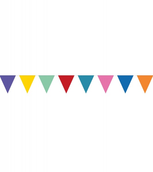 Wimpelgirlande aus Papier - Farbmix - 6 m