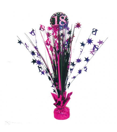 Tischaufsteller "Sparkling Pink" - 18. Geburtstag
