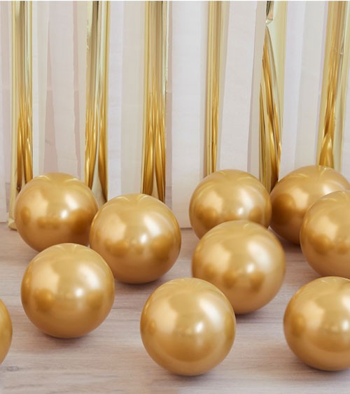 Mini-Luftballons - gold chrome - 12 cm - 40 Stück