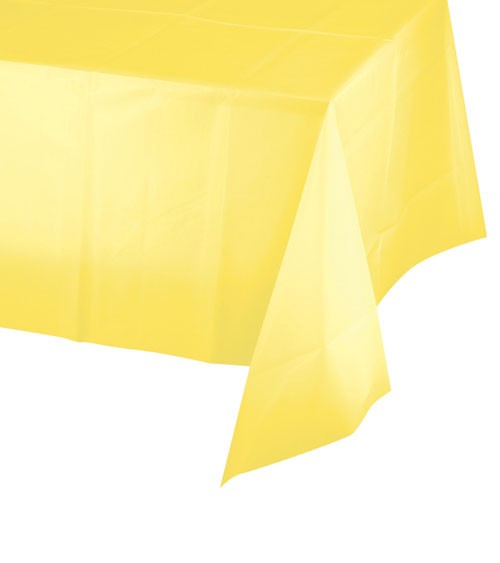 Gelbe Kunststoff-Tischdecke - 137 x 274 cm