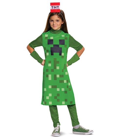 Kinderkostüm "Minecraft" - Creeper Girl - 7-8 Jahre
