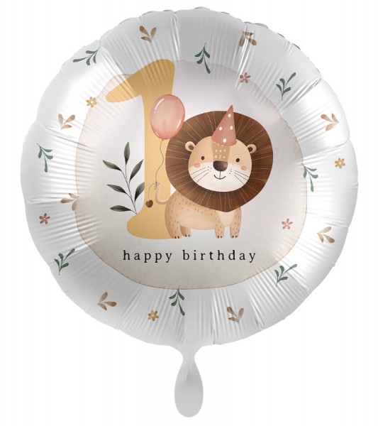 Folienballon "Löwe" - 1. Geburtstag - 43 cm