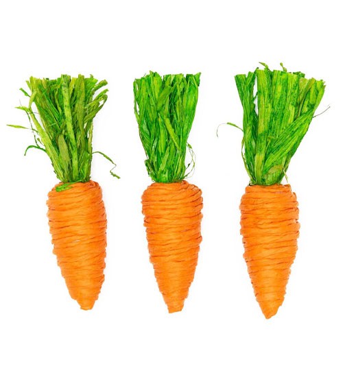 Deko-Karotten aus Papier - 10 cm - 3 Stück