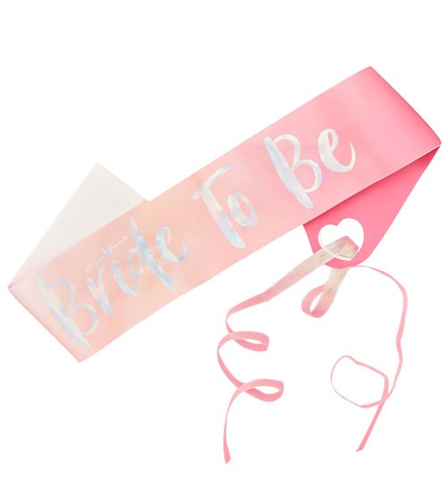 Bride to be Schärpe - pink/irisierend