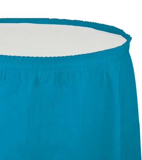 Tischverkleidung - türkisblau - 4,26 m