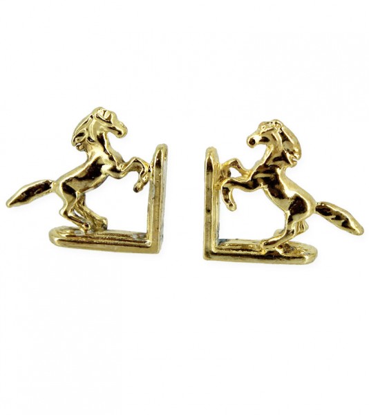 Buchstützen "Pferd" - gold - 2 x 2 cm