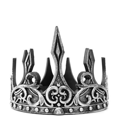 Krone "Mittelalter" - silber, schwarz